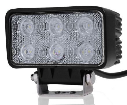 Proiector LED Auto Dreptunghiular Offroad 18W/12V-24V 1320 Lumeni Spot Beam 30 Grade